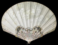 Witte bloesem – Vouwwaaier - ca. 1900