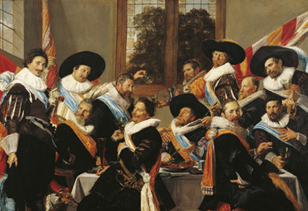 Frans Hals, Maaltijd van de officieren van de Cluveniersschutterij, 1624-1627