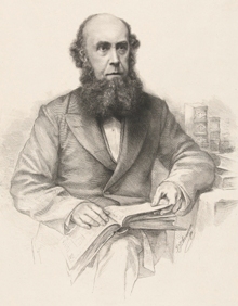 Portret van Frederik Muller (1817-1881). Petrus Johannes Arendzen, ca. 1879. Ets en droge naald.