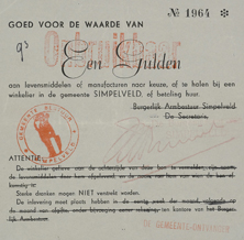 Noodgeld gemeente Simpelveld, mei 1940