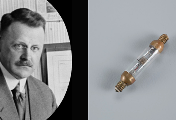 Portret Hanso Idzerda, uitvinder van de radiolamp