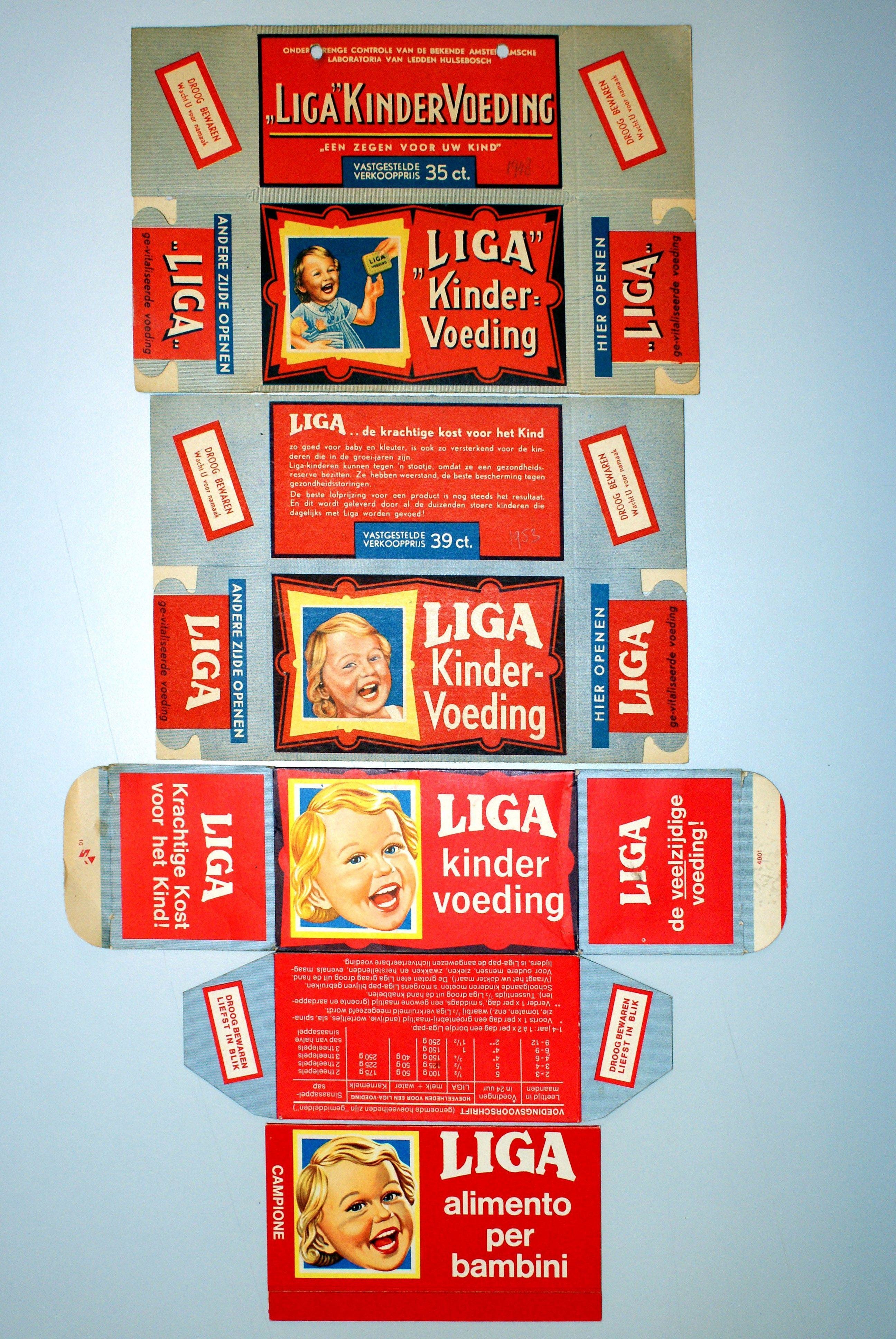 Verpakkingsmateriaal uit het archief van de LIGA fabriek