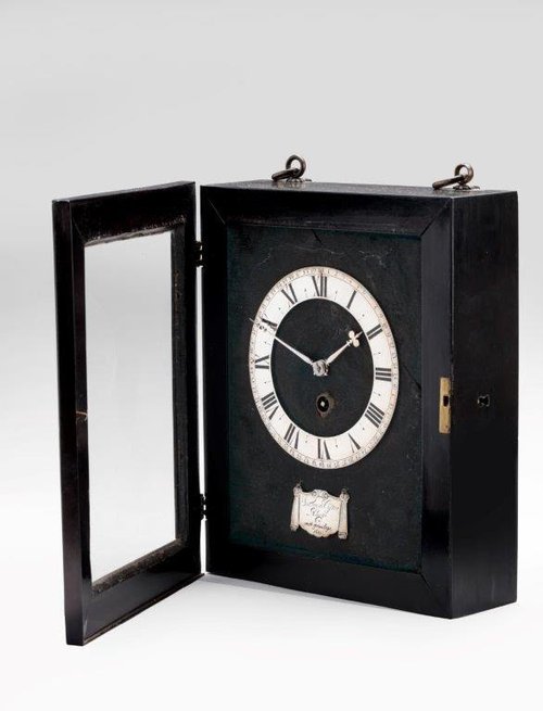 Afbeelding van slingeruurwerk uitgevonden door Christiaan Huygens