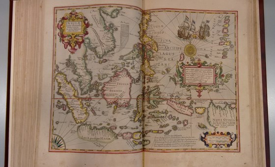 Atlas van Gerardus Mercator, University Maastricht,, uitgegeven door Jodocus Hondius in 1628.
