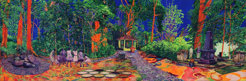 Ruwatan Tanah Air Beta, Reciting Rites in its Sites, (2019), gemaakt door Zico Albaiquni in opdracht van Framer Framed. Copyright: Framer Framed, fotograaf: Eva Broekema.