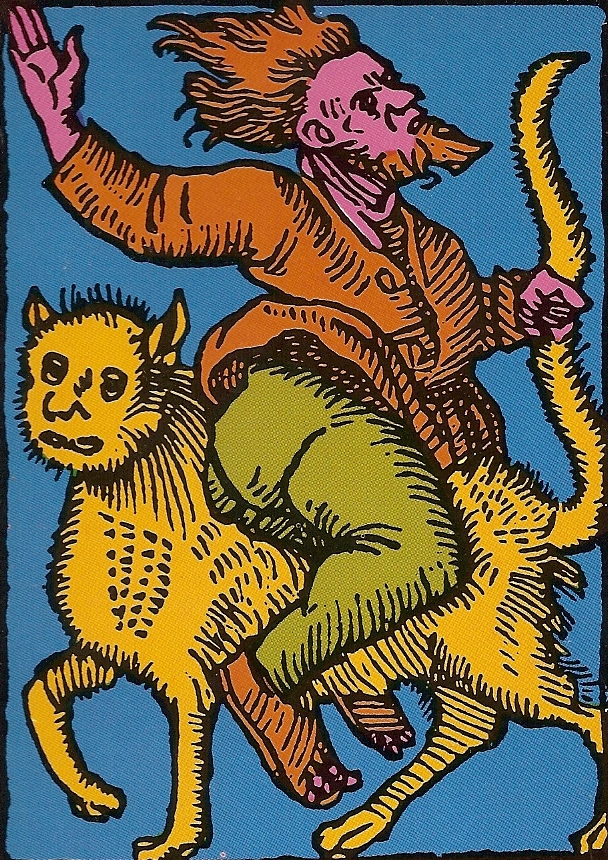 Afbeelding uit de Heksenhamer, een handboek uit 1485-1487, waarin uitgelegd wordt hoe een verdachte behandeld diende te worden. Publiek domein.