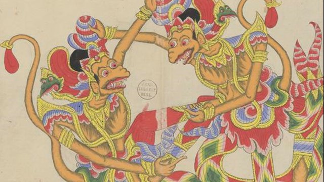 Balinese tekening door I. Ketut Gedé. Digital Collections Universitaire Bibliotheken Leiden, uit nalatenschap van Van der Tuuk.